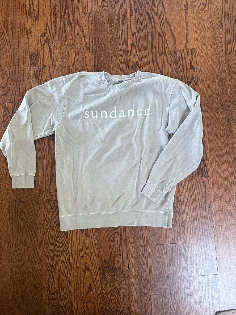 Sundance Light Gray Crewneck Sweatshirt with White Logo